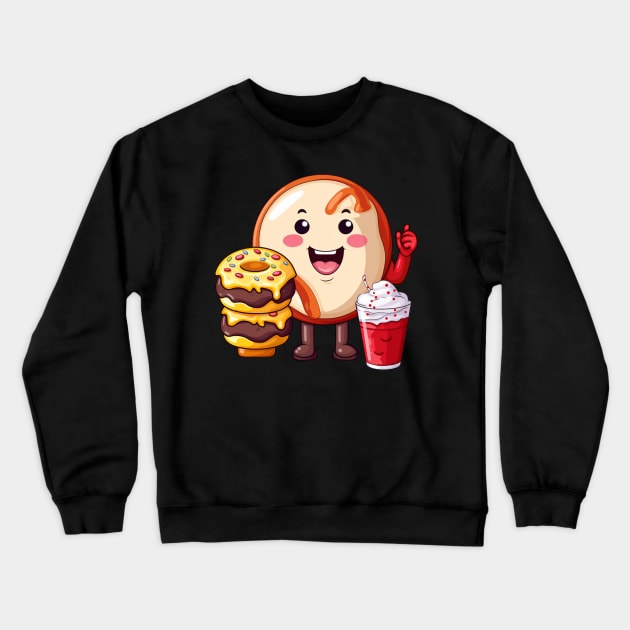 Donut kawaii  junk food T-Shirt cute  funny Crewneck Sweatshirt by nonagobich